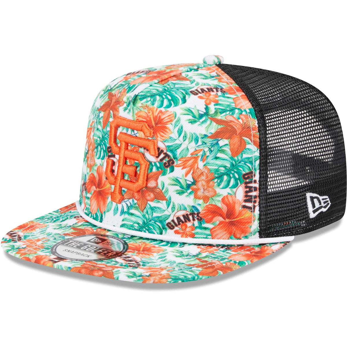 San Francisco Giants New Era Tropic Floral Golfer Lightly Structured Snapback Hat