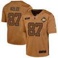 Travis Kelce Kansas City Chiefs Nike Youth 2023 Salute To Service Limited Jersey   Brown
