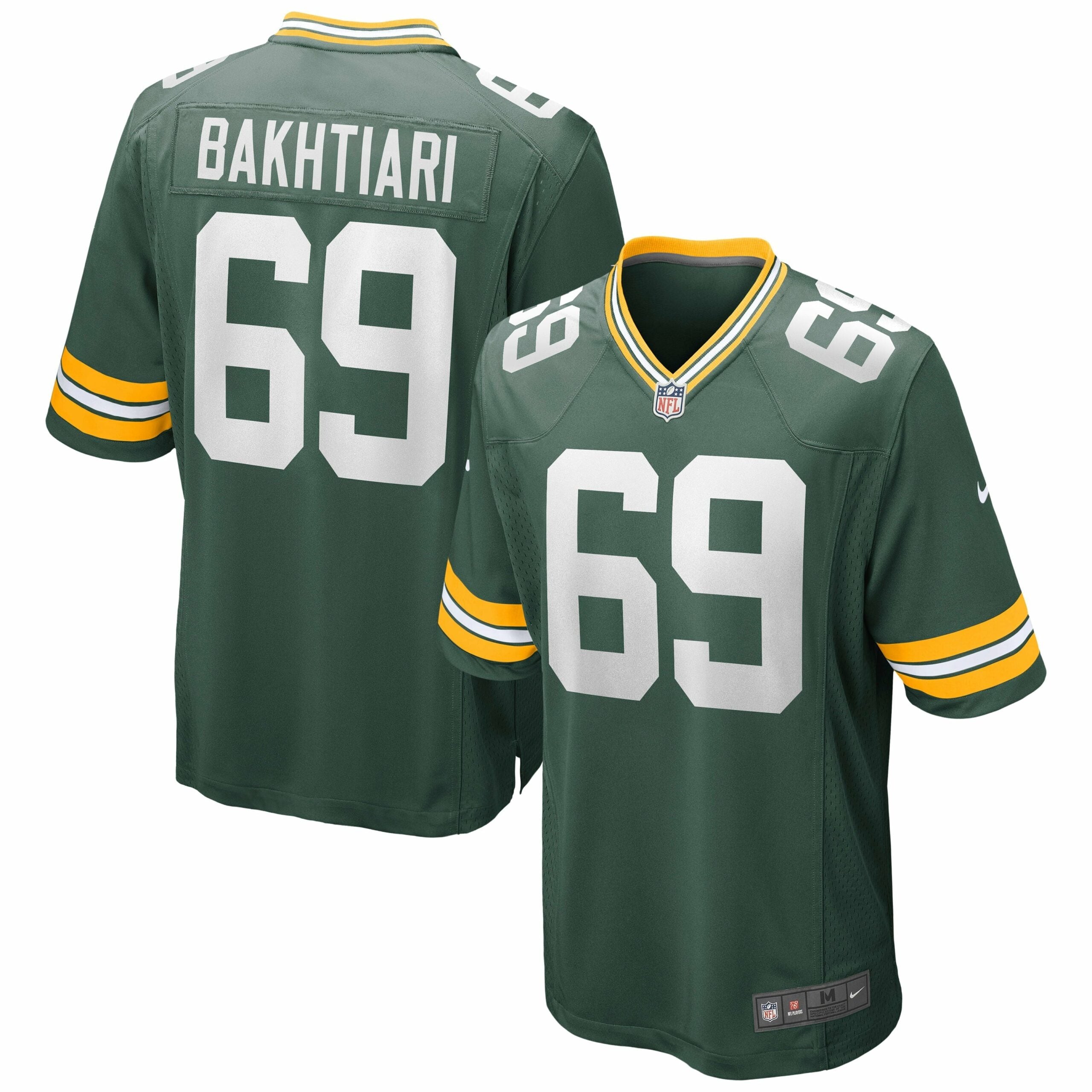 Men s Nike David Bakhtiari Green Green Bay Packers Game Jersey