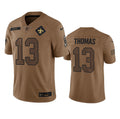 Men s New Orleans Saints Michael Thomas 2023 Brown Salute To Service Limited Stitched Jersey