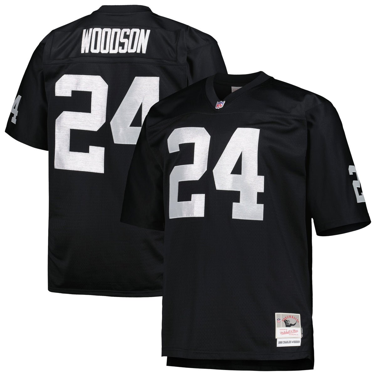 Charles Woodson Las Vegas Raiders Mitchell   Ness Big   Tall 1998 Retired Player Replica Jersey   Black