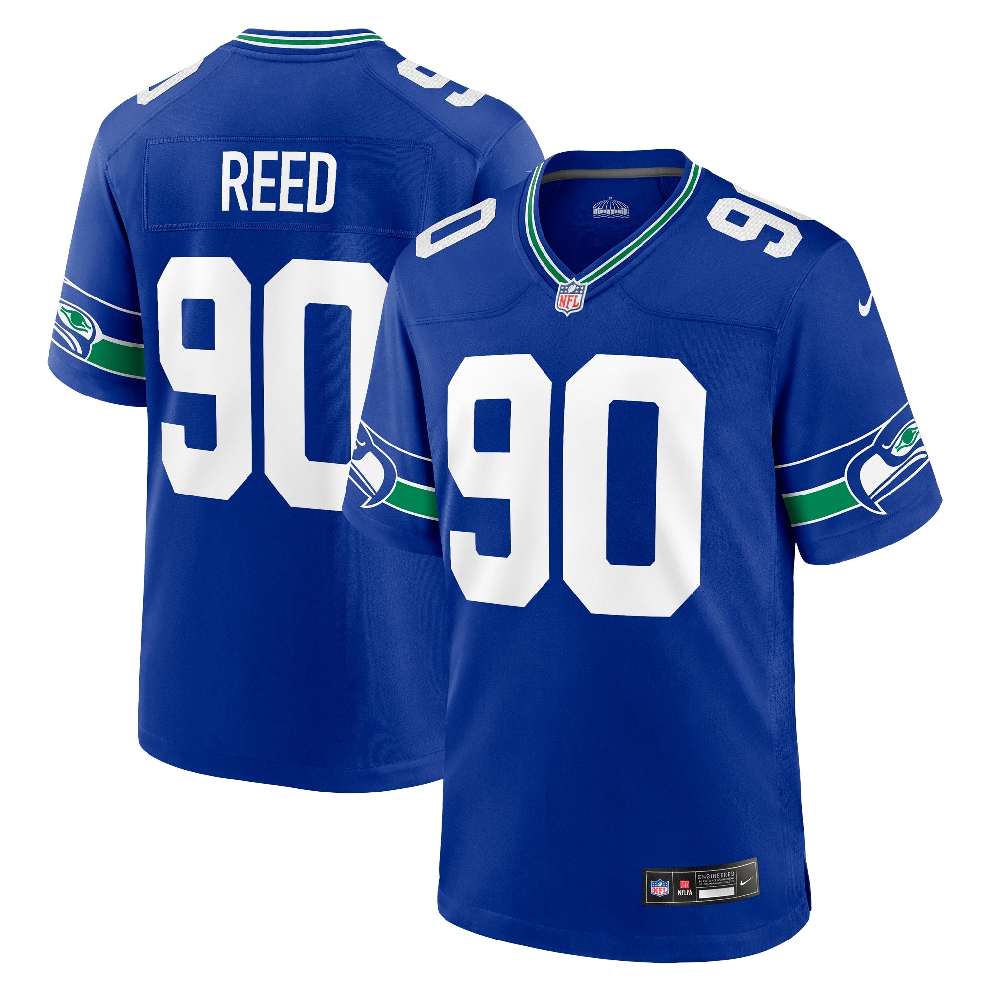 Jarran Reed Seattle Seahawks Nike Throwback Player Game Jersey Royal