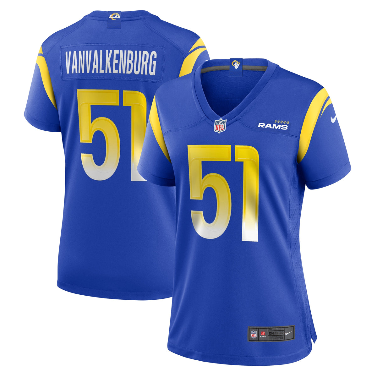 Zach VanValkenburg Los Angeles Rams Nike Women s Team Game Jersey   Royal
