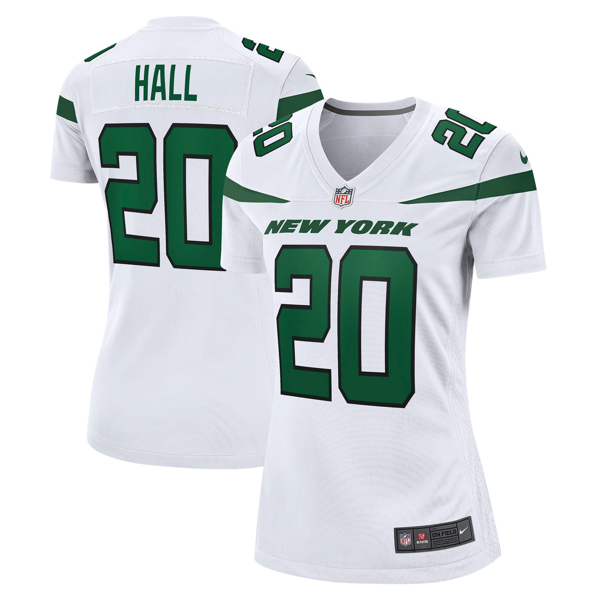 Breece Hall New York Jets Nike Women s Away Game Player Jersey   White