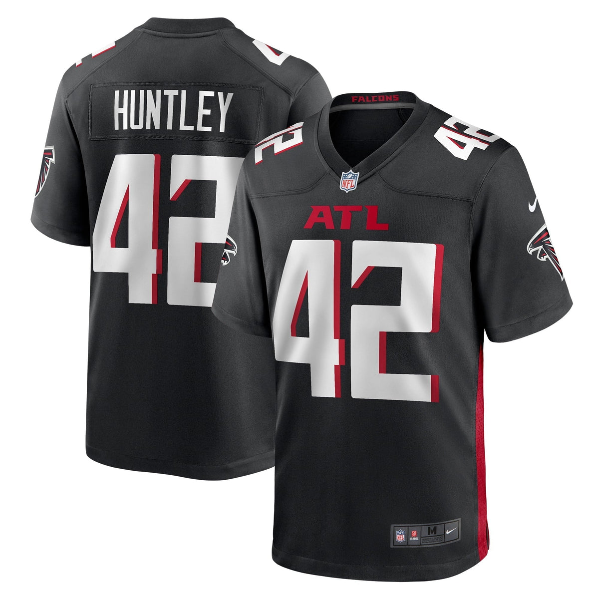 Men s Nike Caleb Huntley Black Atlanta Falcons Game Jersey