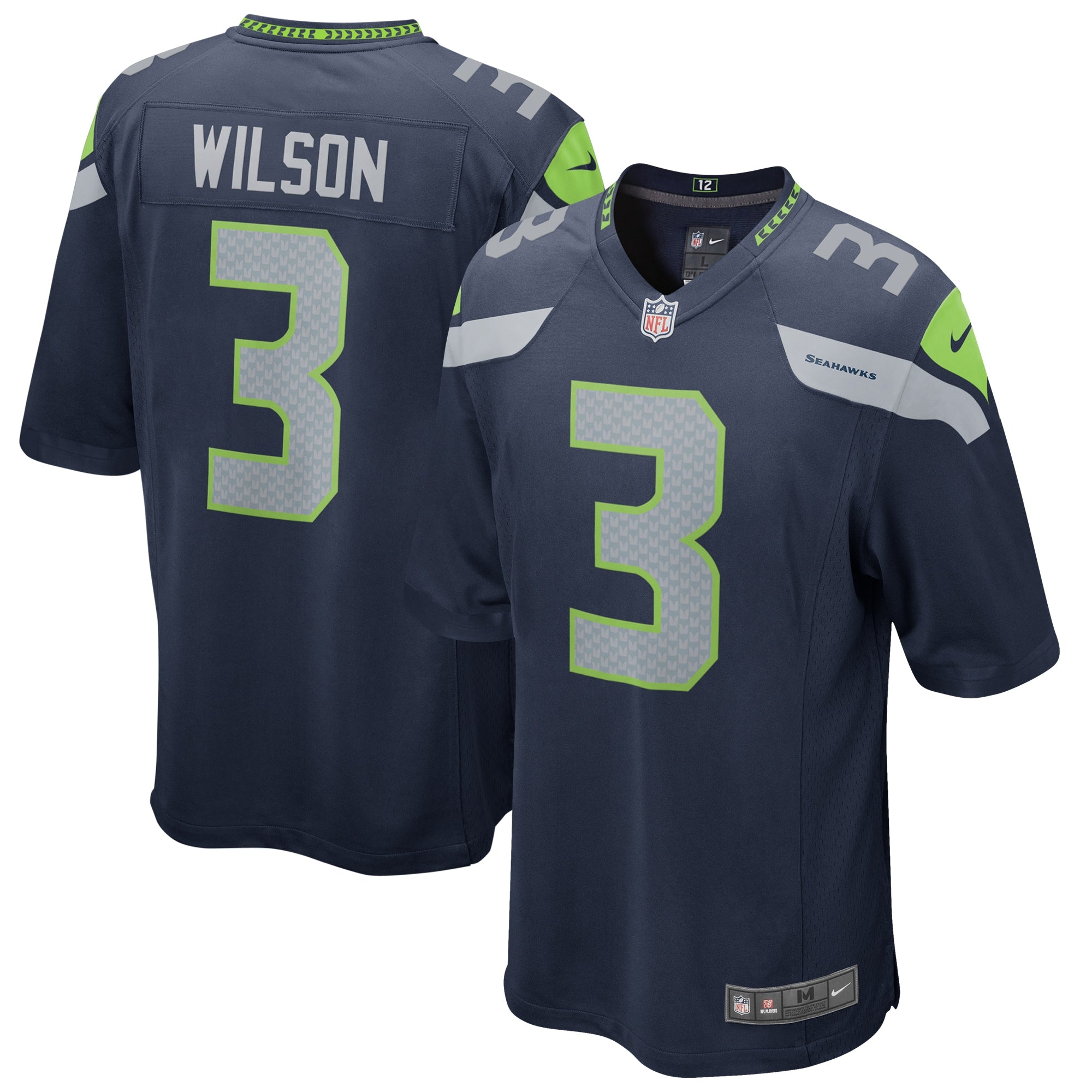 Russell Wilson Seattle Seahawks Nike Game Jersey College Navy