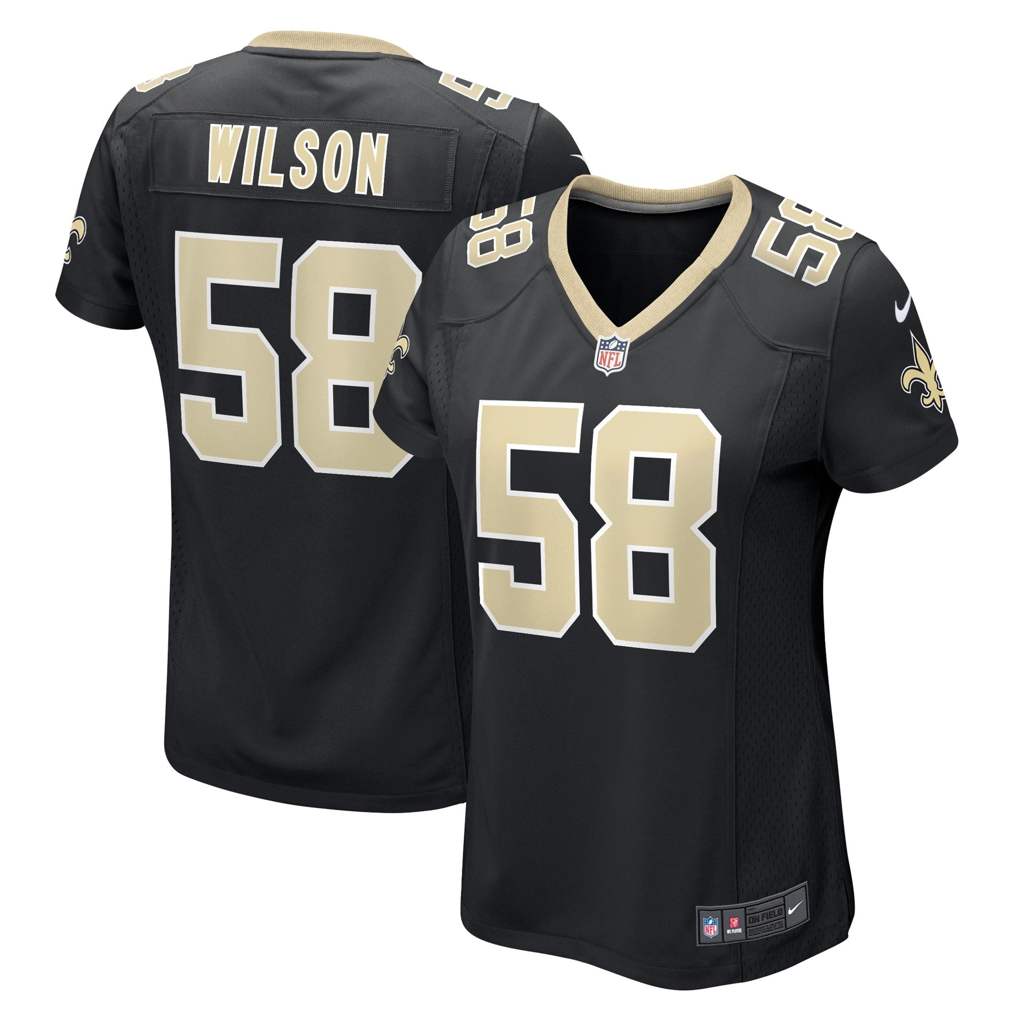 Women s Nike Eric Wilson Black New Orleans Saints Game Player Jersey