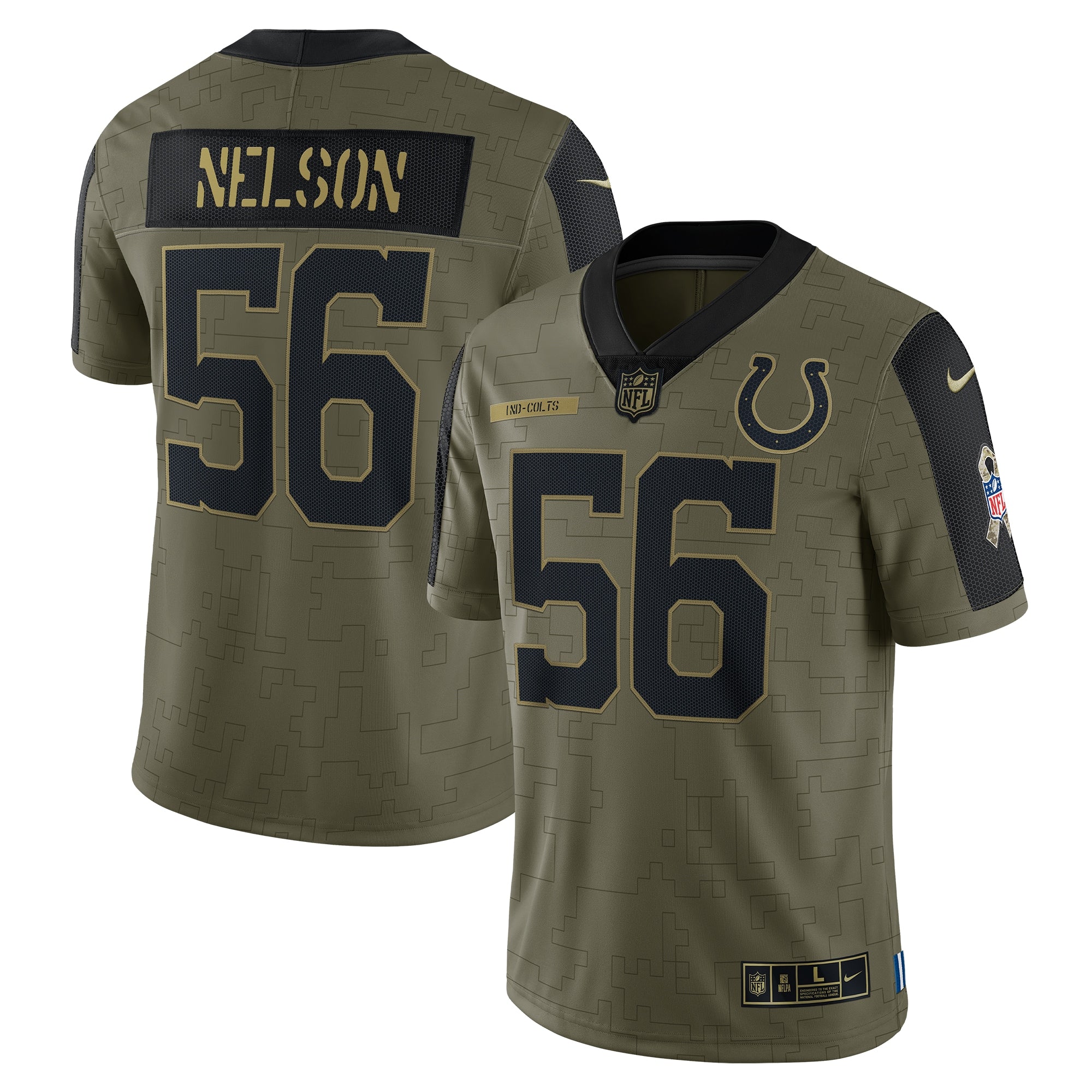 Quenton Nelson Indianapolis Colts Nike 2021 Salute To Service Limited Player Jersey   Olive