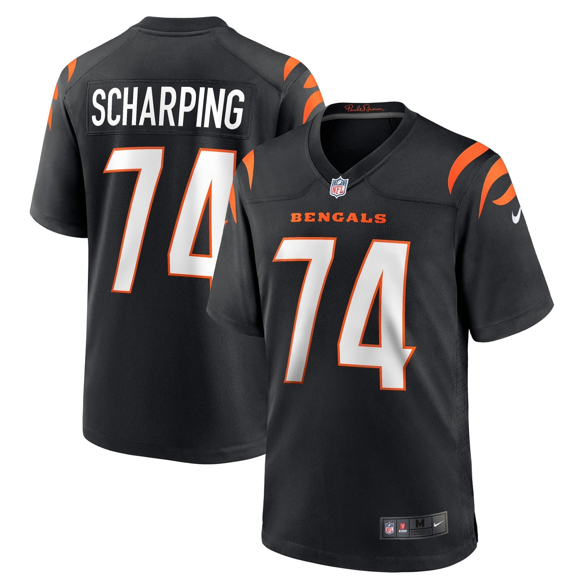Men s Nike Max Scharping Black Cincinnati Bengals Game Player Jersey