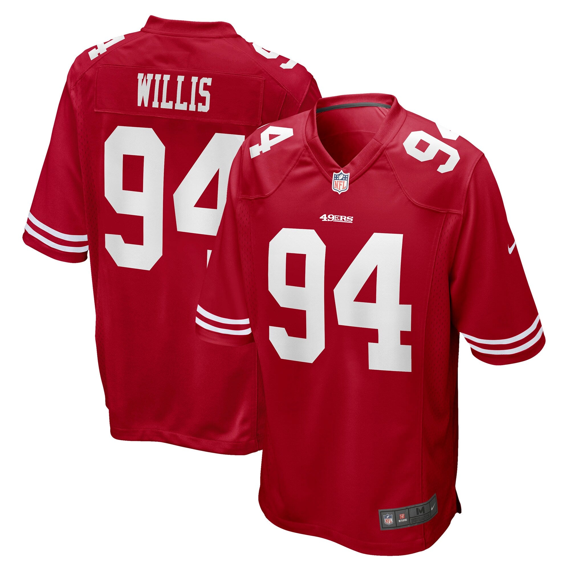 Jordans Willis San Francisco 49ers Nike Game Player Jersey   Scarlet