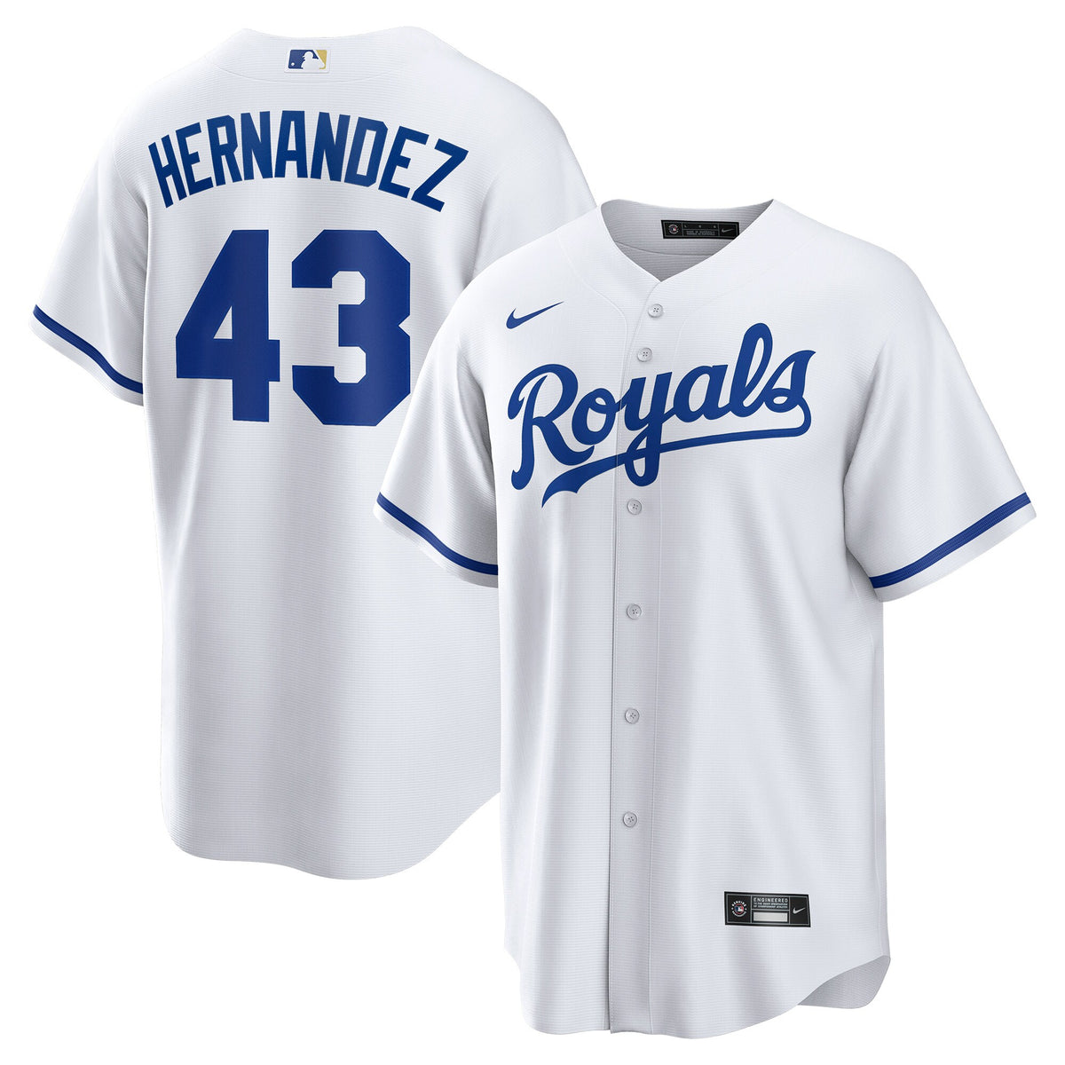 Carlos Hernandez Kansas City Royals Nike Home Replica Player Jersey - White