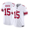 Men s New York Giants Tommy DeVito White 2023 Vapor Untouchable Limited Stitched Jerseys