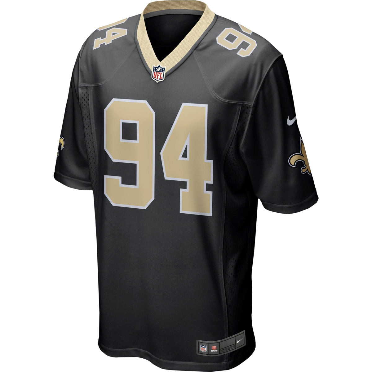 Men s Nike Cameron Jordans Black New Orleans Saints Game Jersey