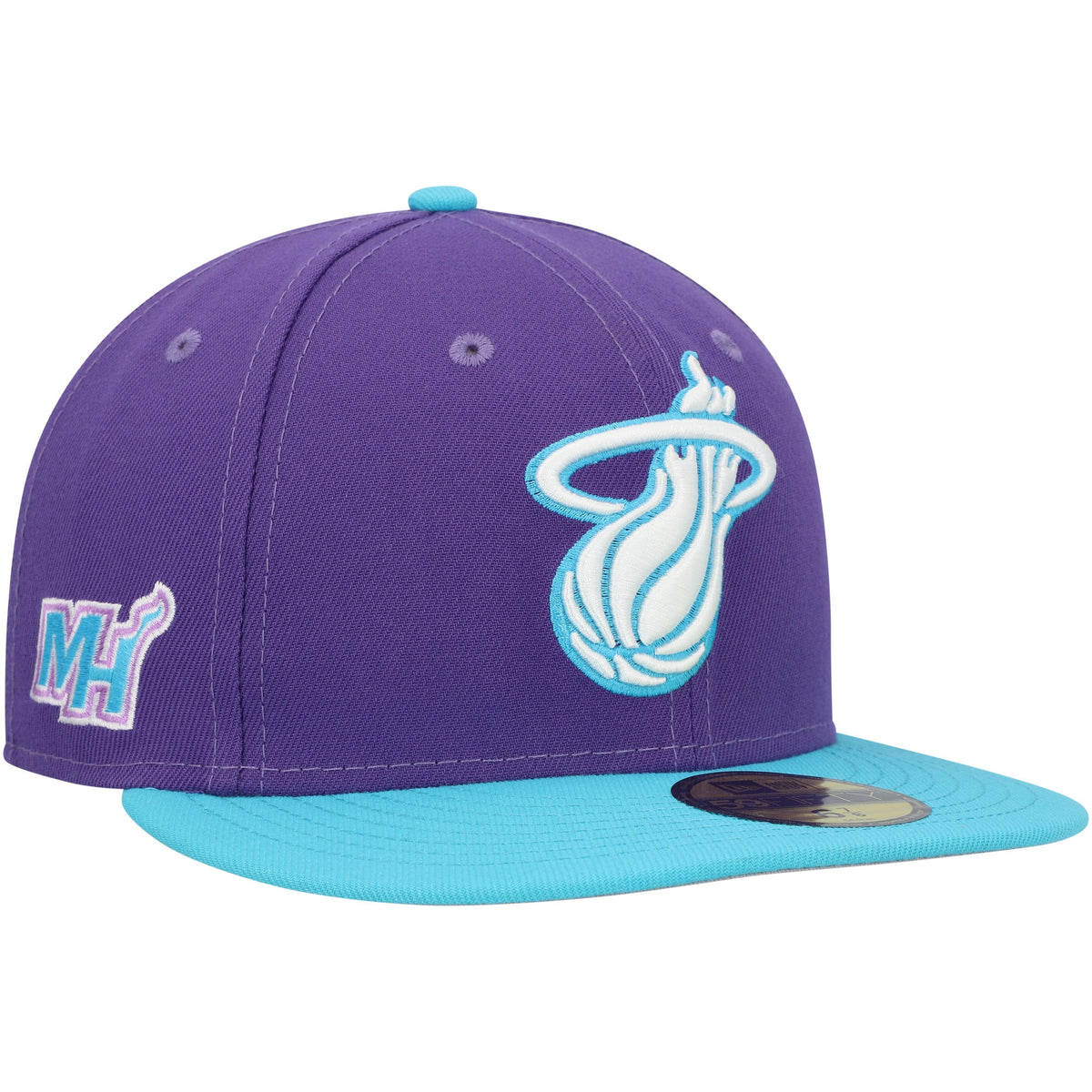 Miami Heat New Era Vice 59FIFTY Fitted Hat - Purple