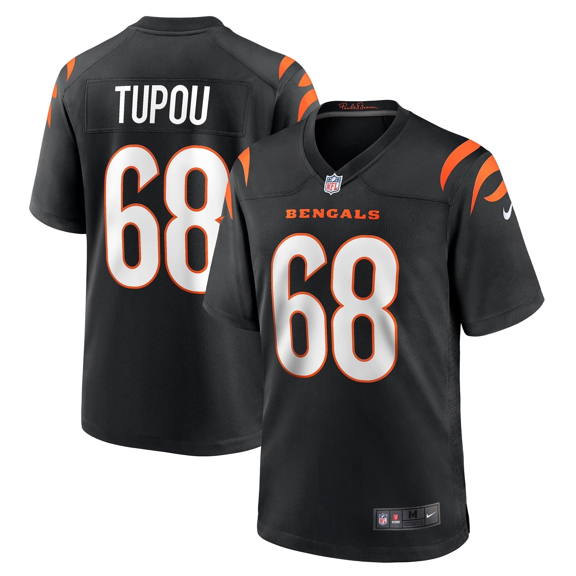 Men s Nike Josh Tupou Black Cincinnati Bengals Game Player Jersey