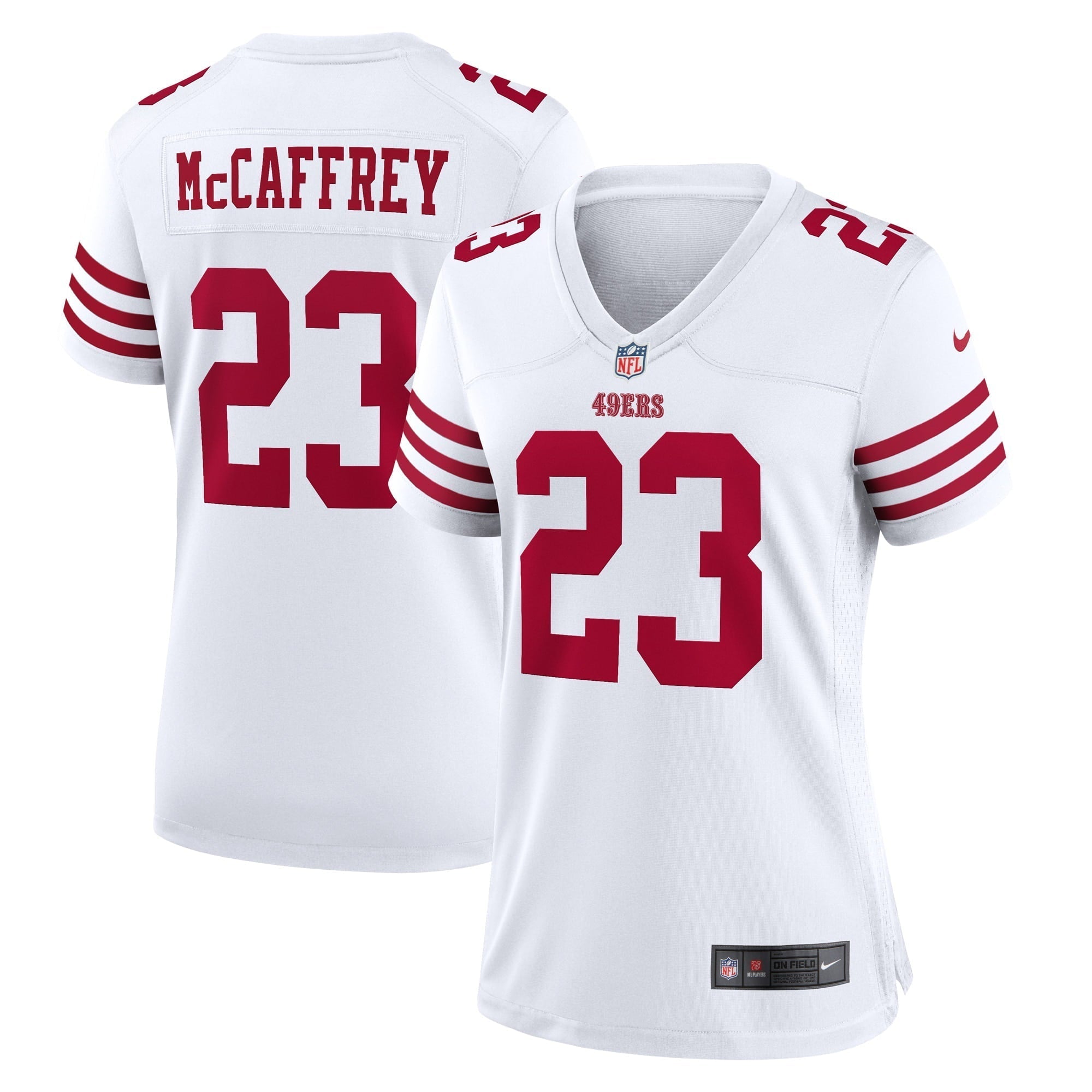 Women s Nike Christian McCaffrey White San Francisco 49ers Game Player Jersey