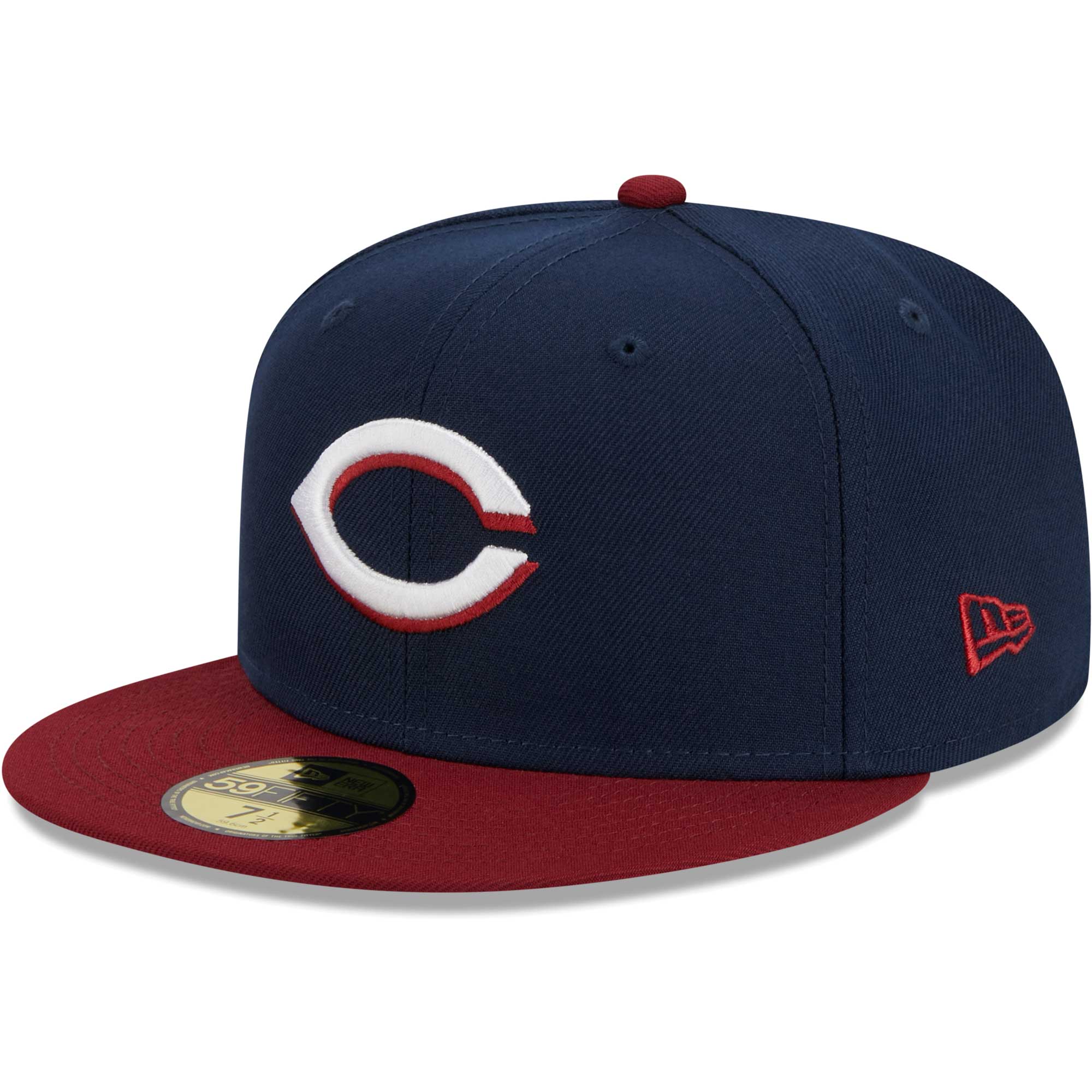 Cincinnati Reds New Era Two-Tone Color Pack 59FIFTY Fitted Hat - Navy