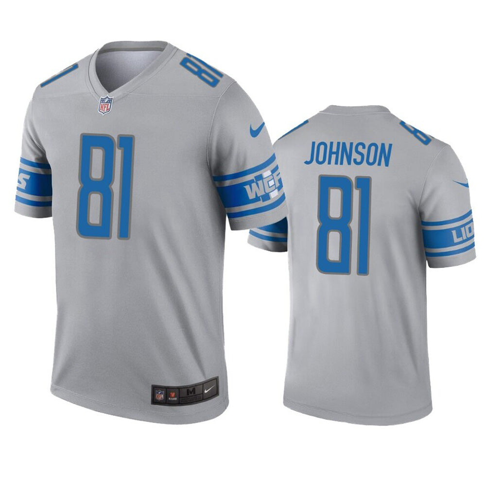 Youth Detroit Lions Calvin Johnson Inverted Legend Jersey   Gray