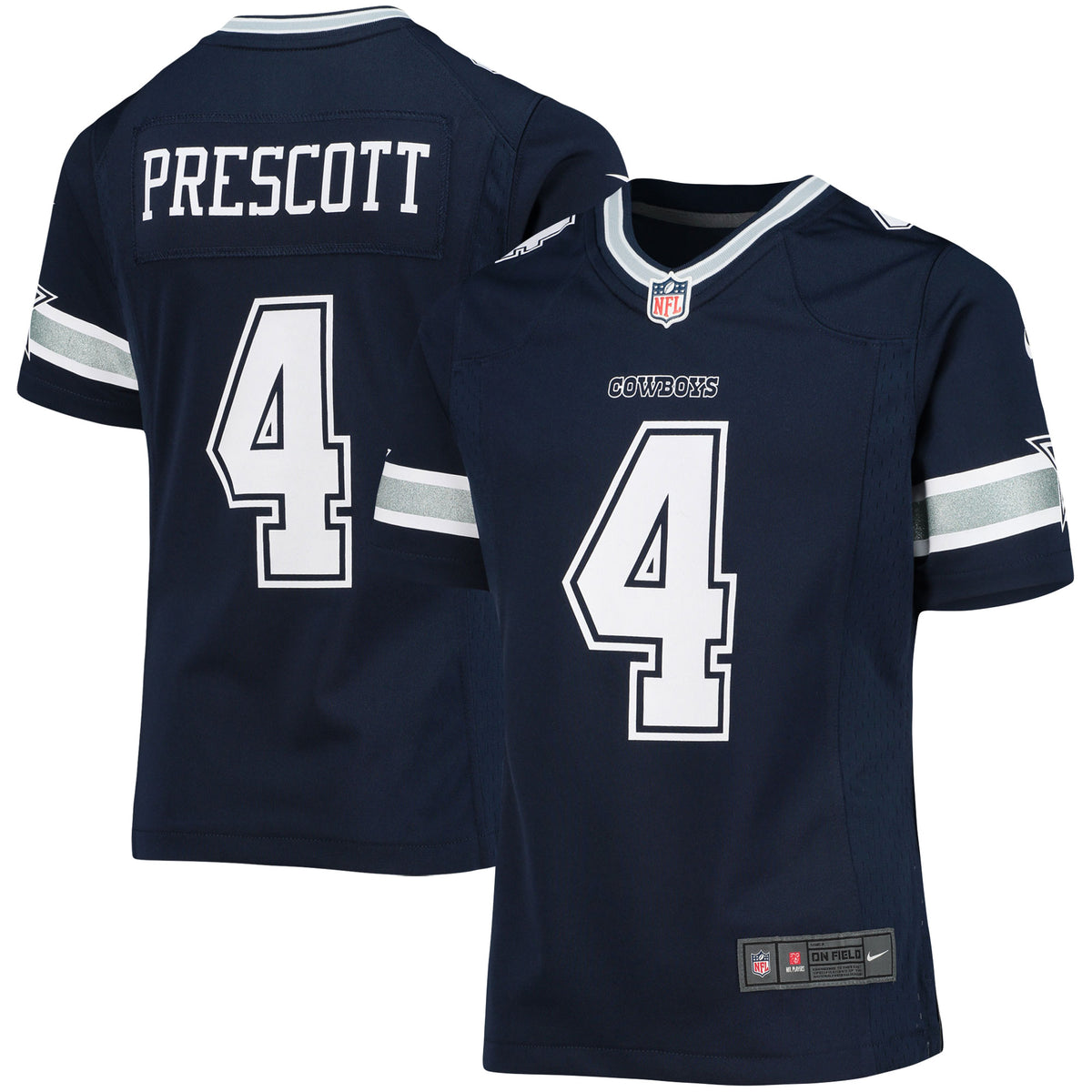 Dak Prescott Dallas Cowboys Nike Girls Youth Team Game Jersey   Navy