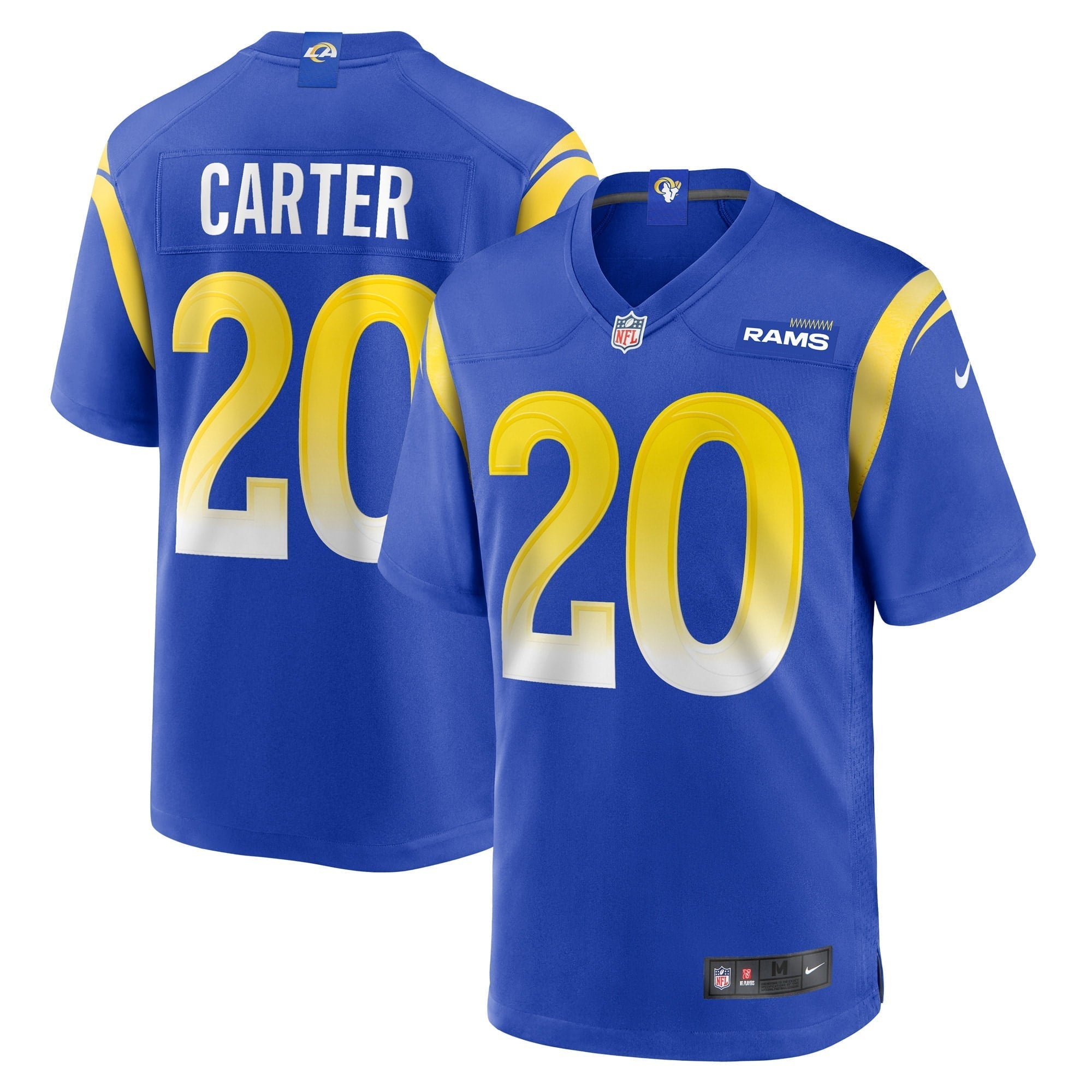 Men s Nike TJ Carter Royal Los Angeles Rams Game Player Jersey