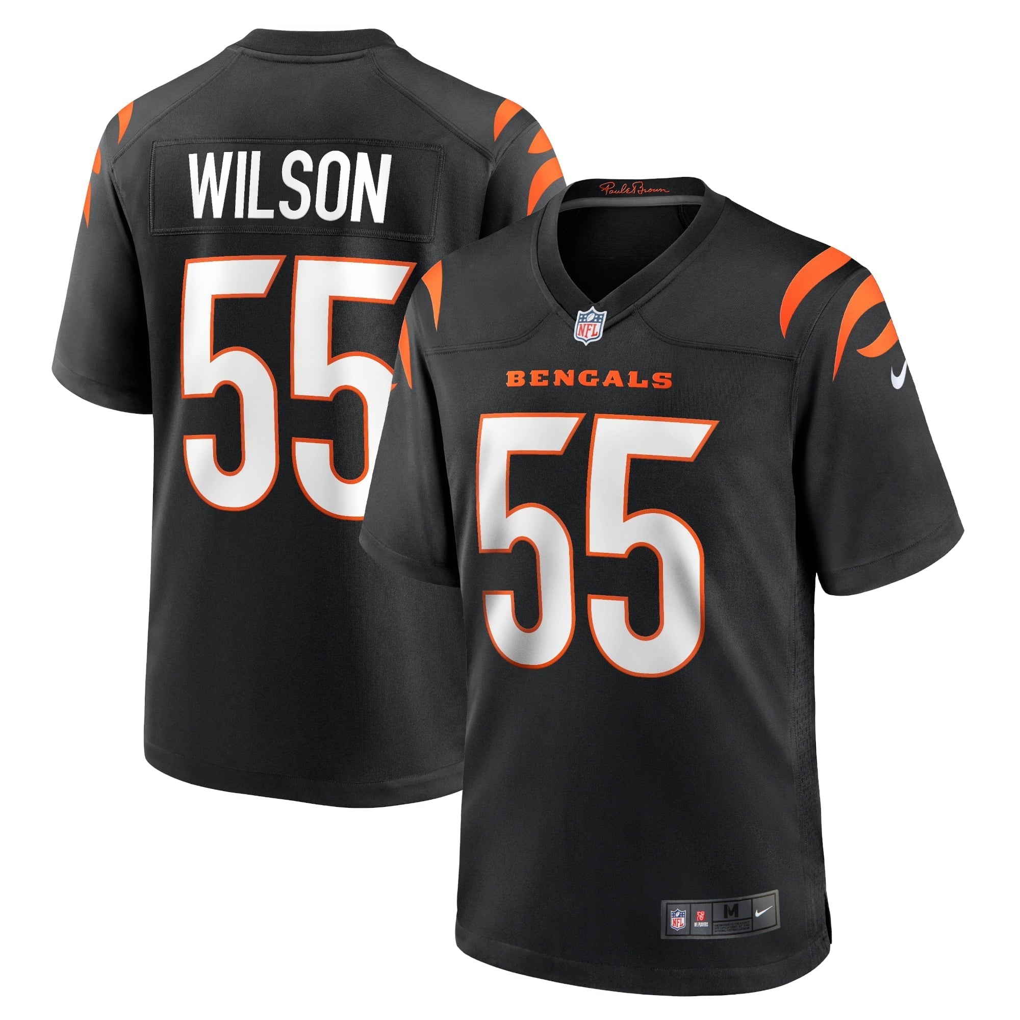 Men s Nike Logan Wilson Black Cincinnati Bengals Game Jersey