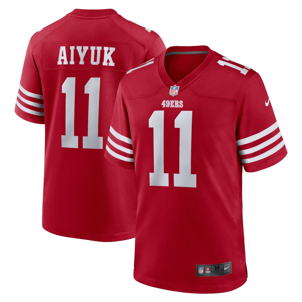 Men s Nike Brandon Aiyuk Scarlet San Francisco 49ers Team Player Game Jersey