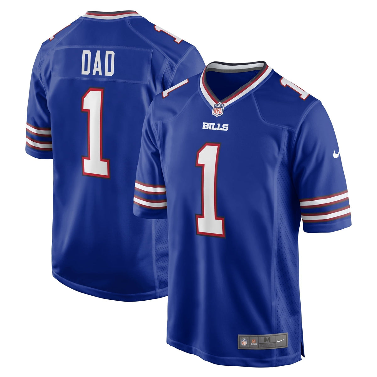 Men s Nike Number 1 Dad Royal Buffalo Bills Game Jersey