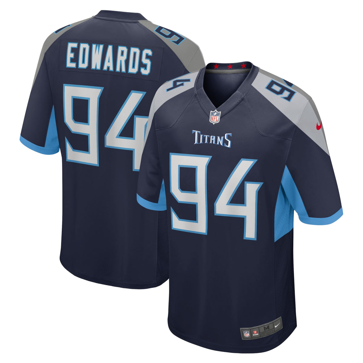 Mario Edwards Tennessee Titans Nike Home Game Player Jersey   Navy
