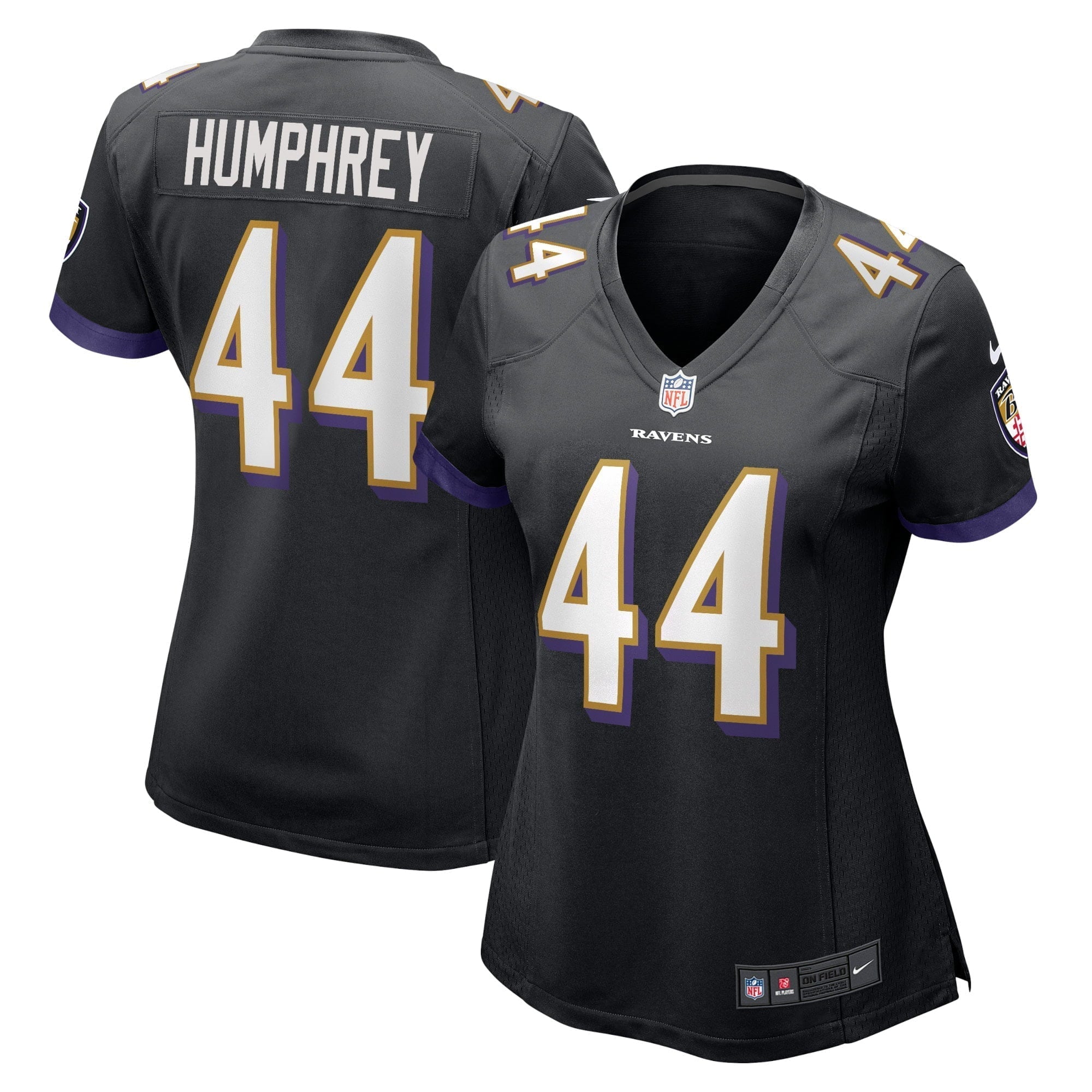 Women s Nike Marlon Humphrey Black Baltimore Ravens Game Jersey