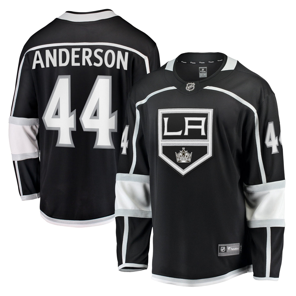 Men's Fanatics Branded Mikey Anderson Black Los Angeles Kings Home Breakaway Player Jersey