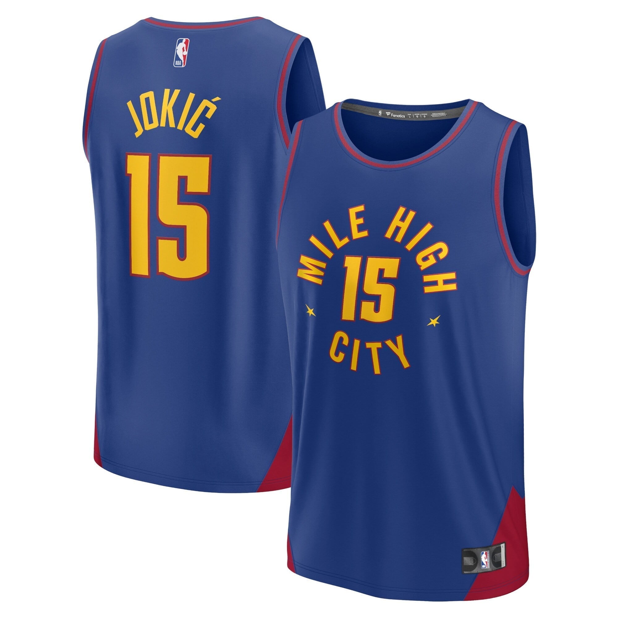 Men's Fanatics Branded Nikola Jokic Navy Denver Nuggets Fast Break Replica Player Jersey - Statement Edition