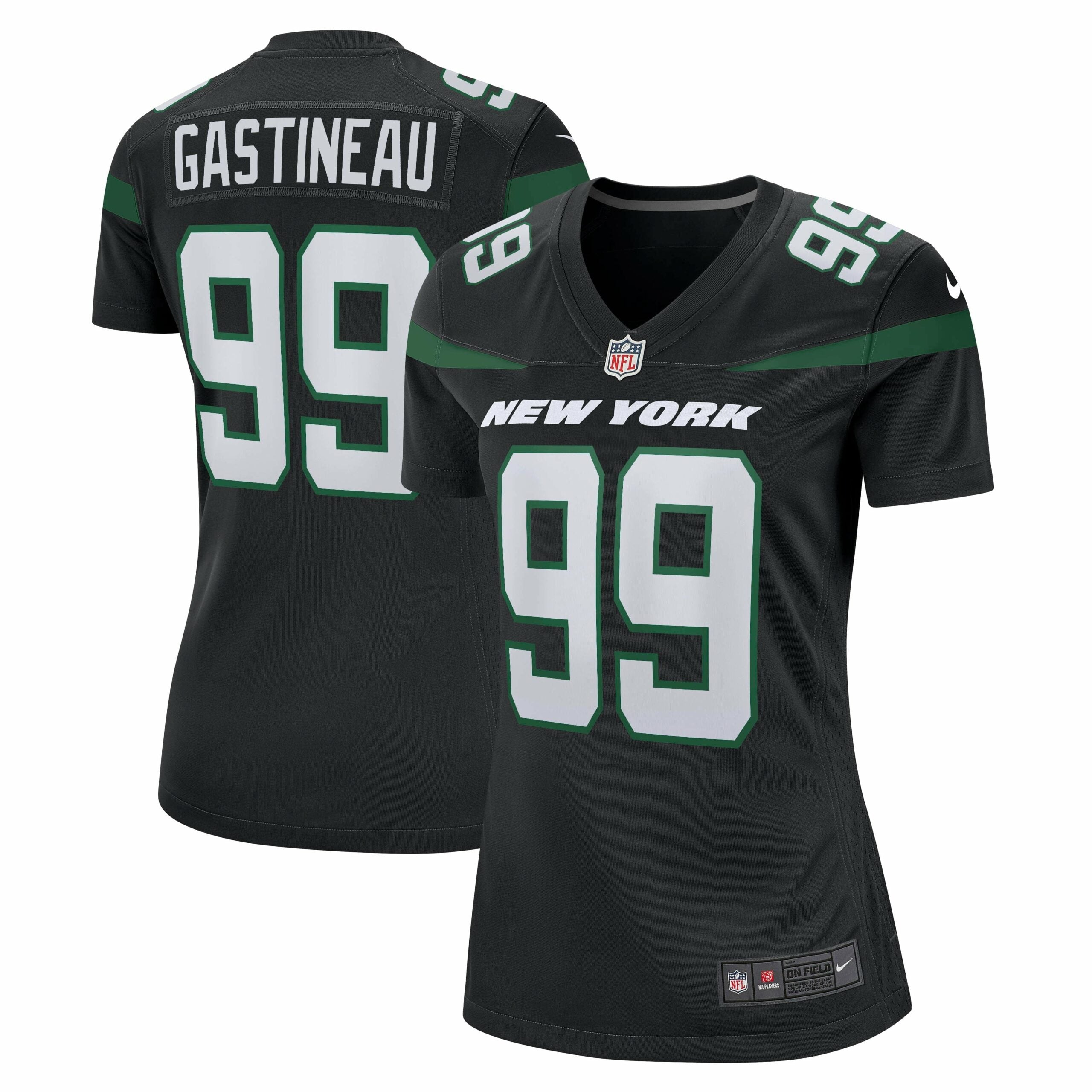 Women s Nike Mark Gastineau Stealth Black New York Jets Game Jersey