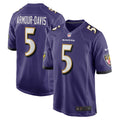 Jalyn Armour-Davis Baltimore Ravens Nike Game Player Jersey   Purple