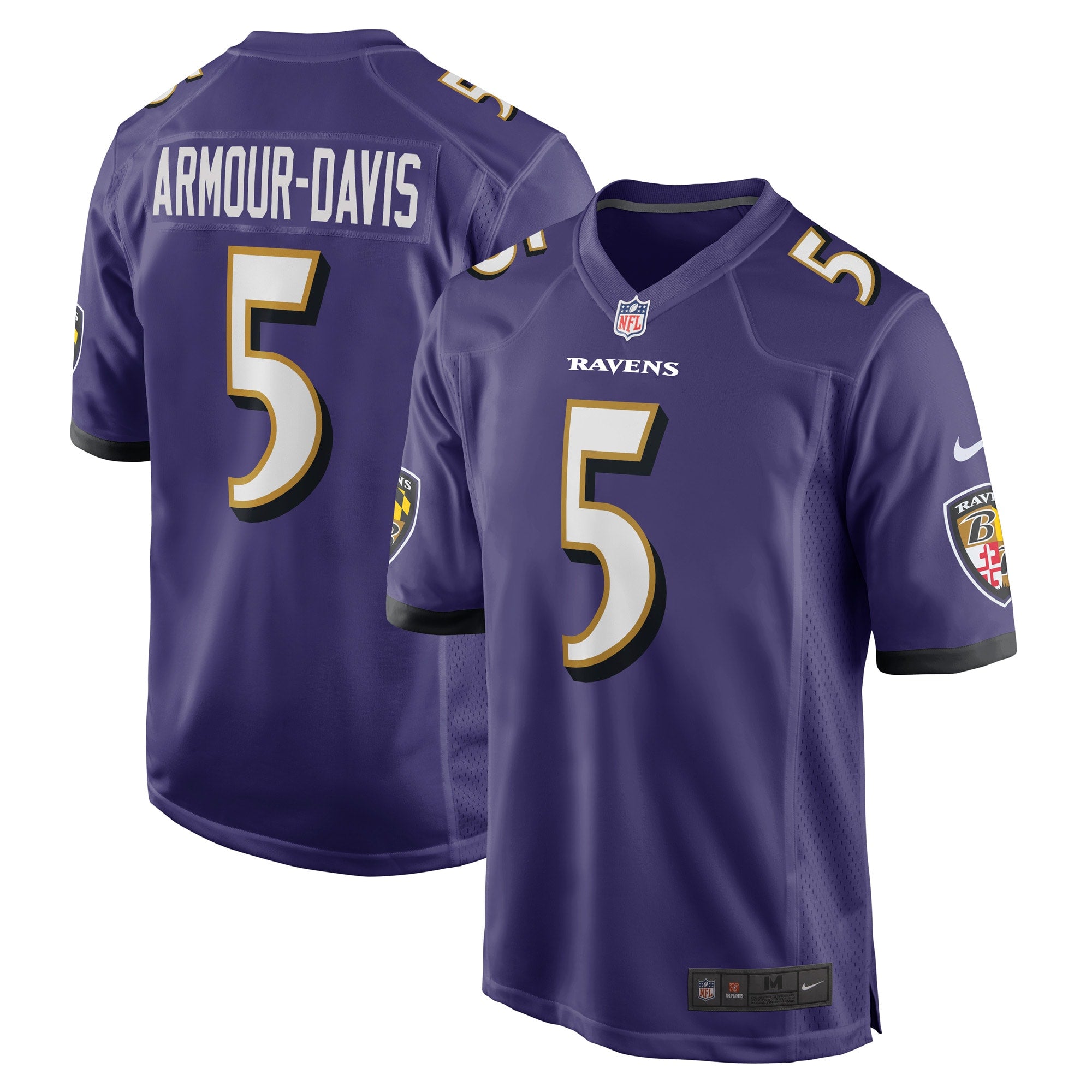 Jalyn Armour-Davis Baltimore Ravens Nike Game Player Jersey   Purple