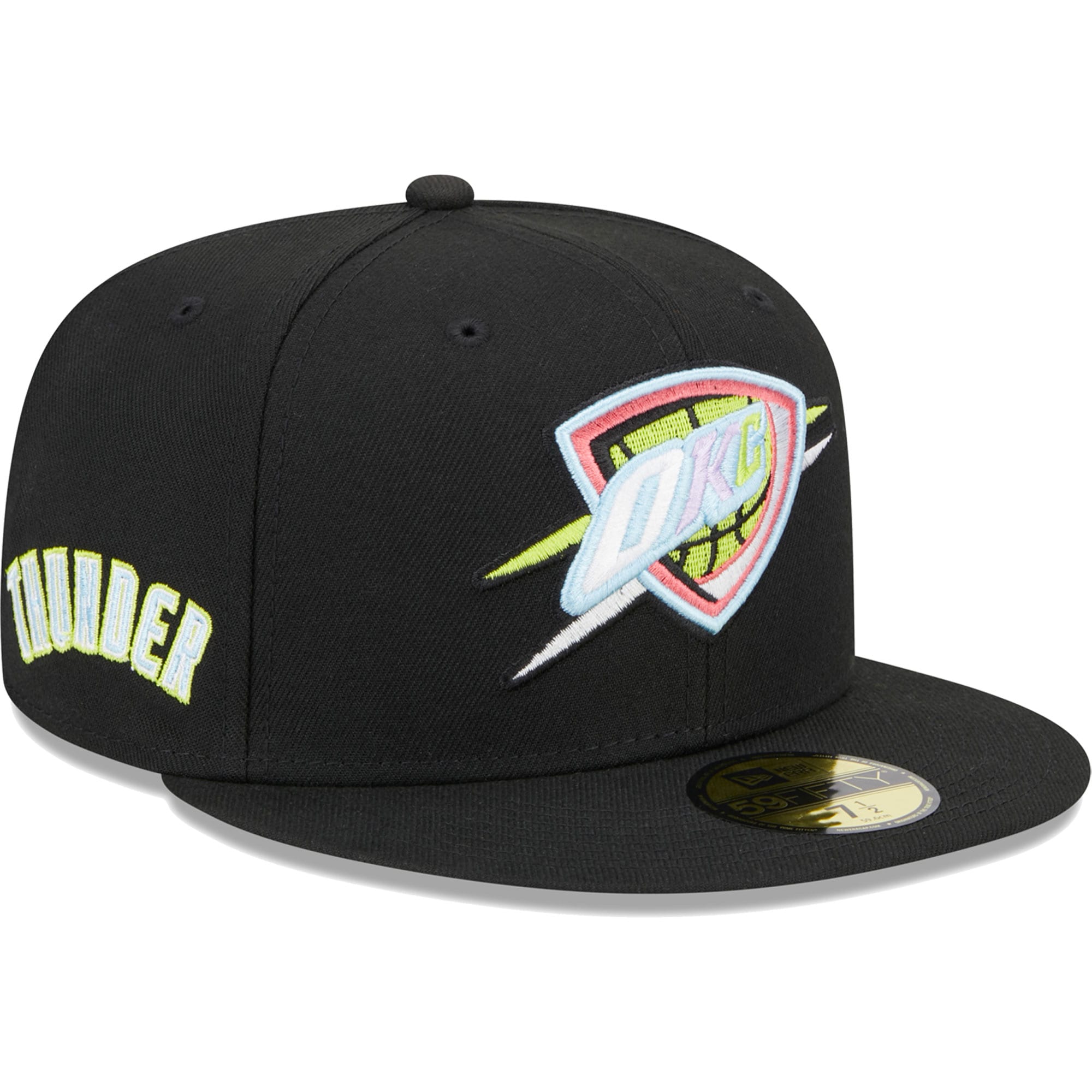 Oklahoma City Thunder New Era Color Pack 59FIFTY Fitted Hat - Black