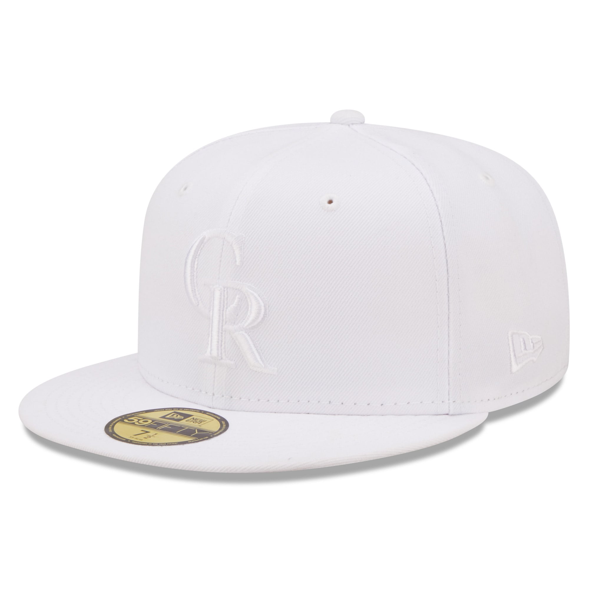 Colorado Rockies New Era White on White 59FIFTY Fitted Hat