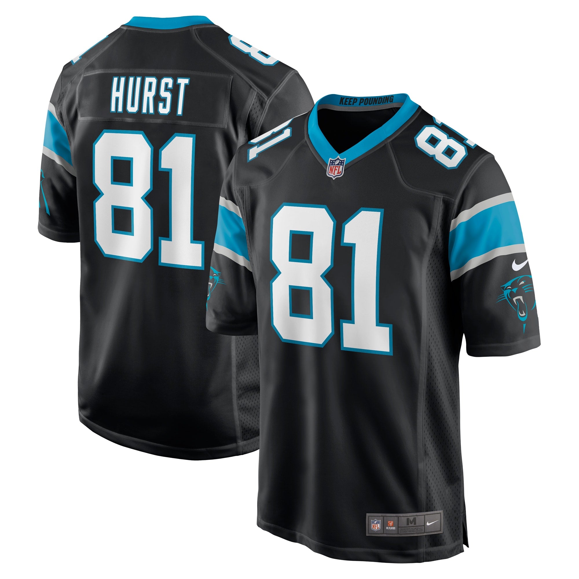 Hayden Hurst Carolina Panthers Nike Game Player Jersey   Black