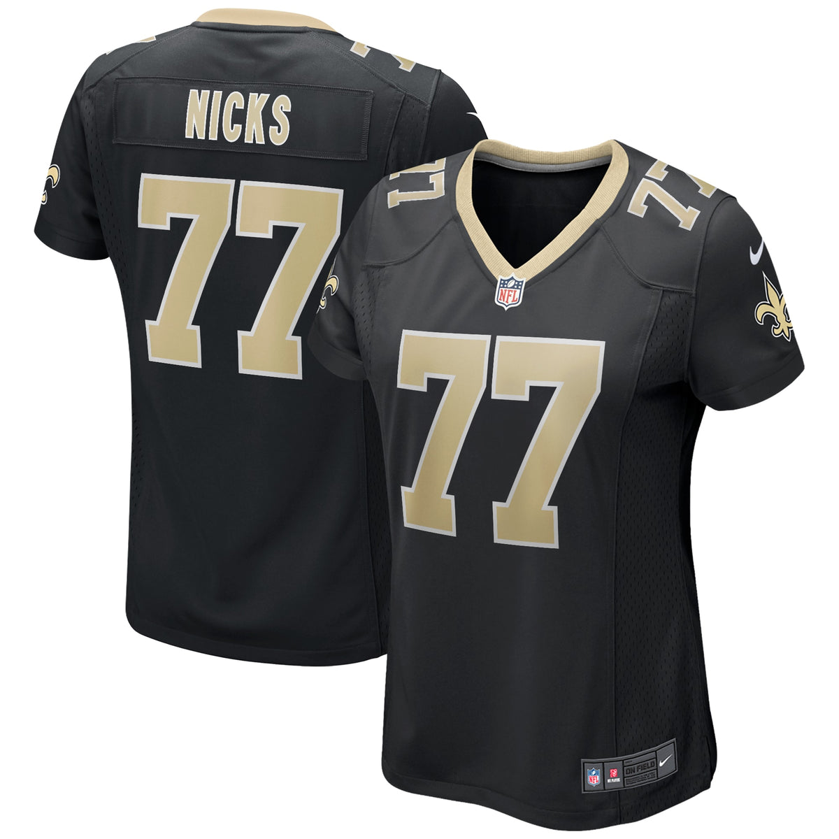 Carl Nicks New Orleans Saints Nike Women s Game Retired Player Jersey   Black