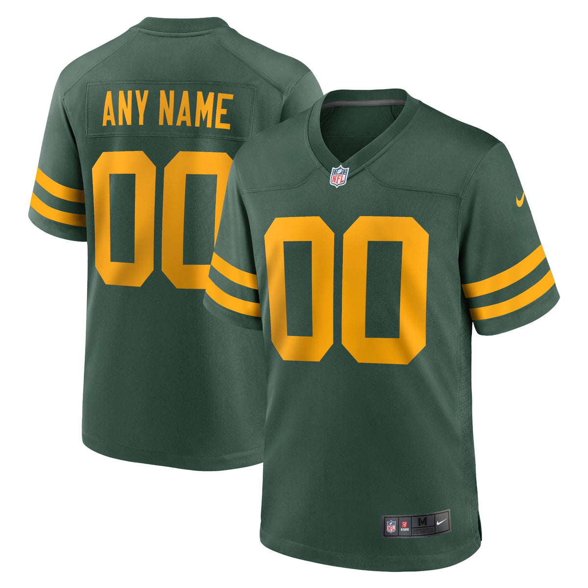 Green Bay Packers Nike Alternate Custom Jersey   Green