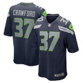 Men s Nike Xavier Crawford College Navy Seattle Seahawks Home Game Player Jersey