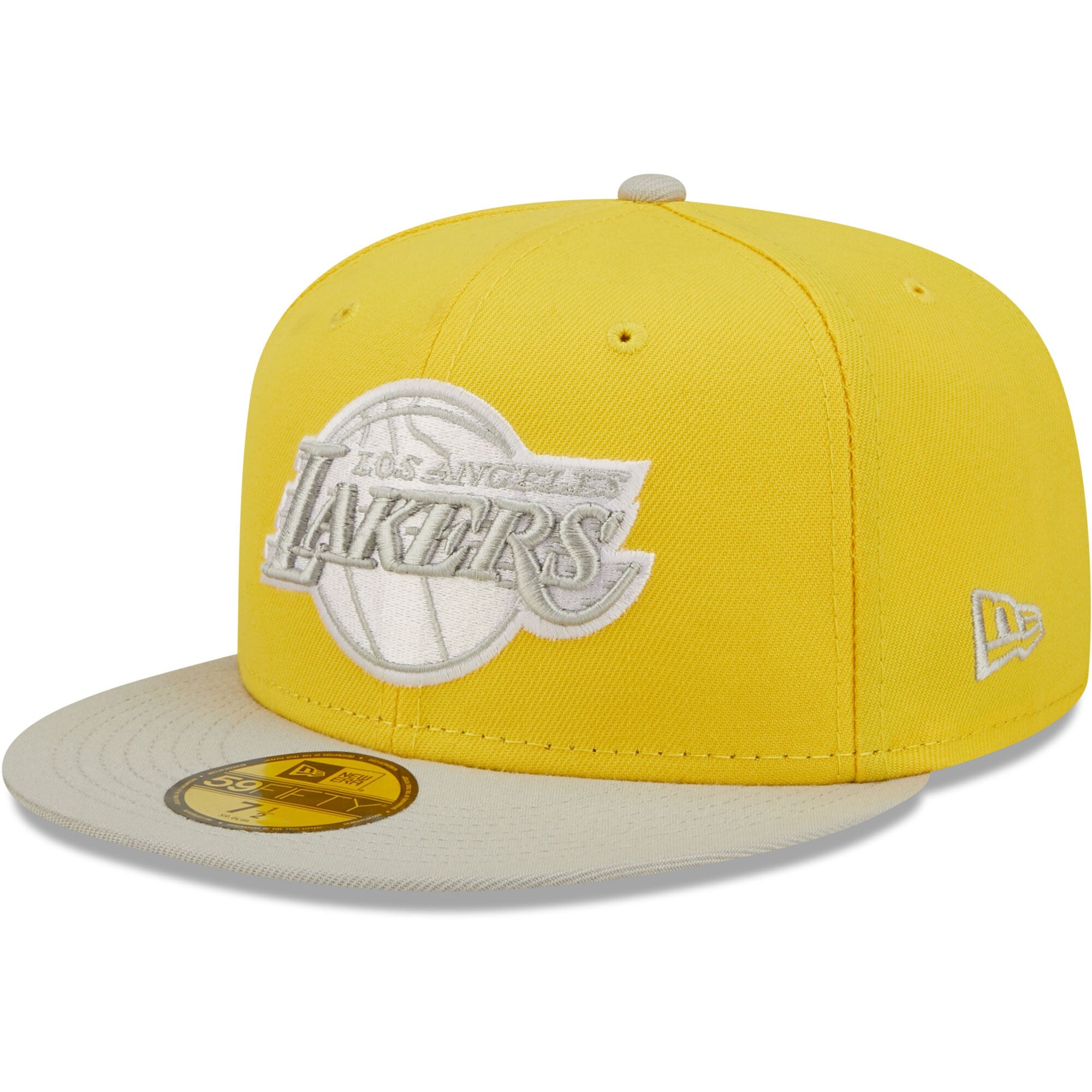 Los Angeles Lakers New Era Color Pack 59FIFTY Fitted Hat - Yellow/Gray