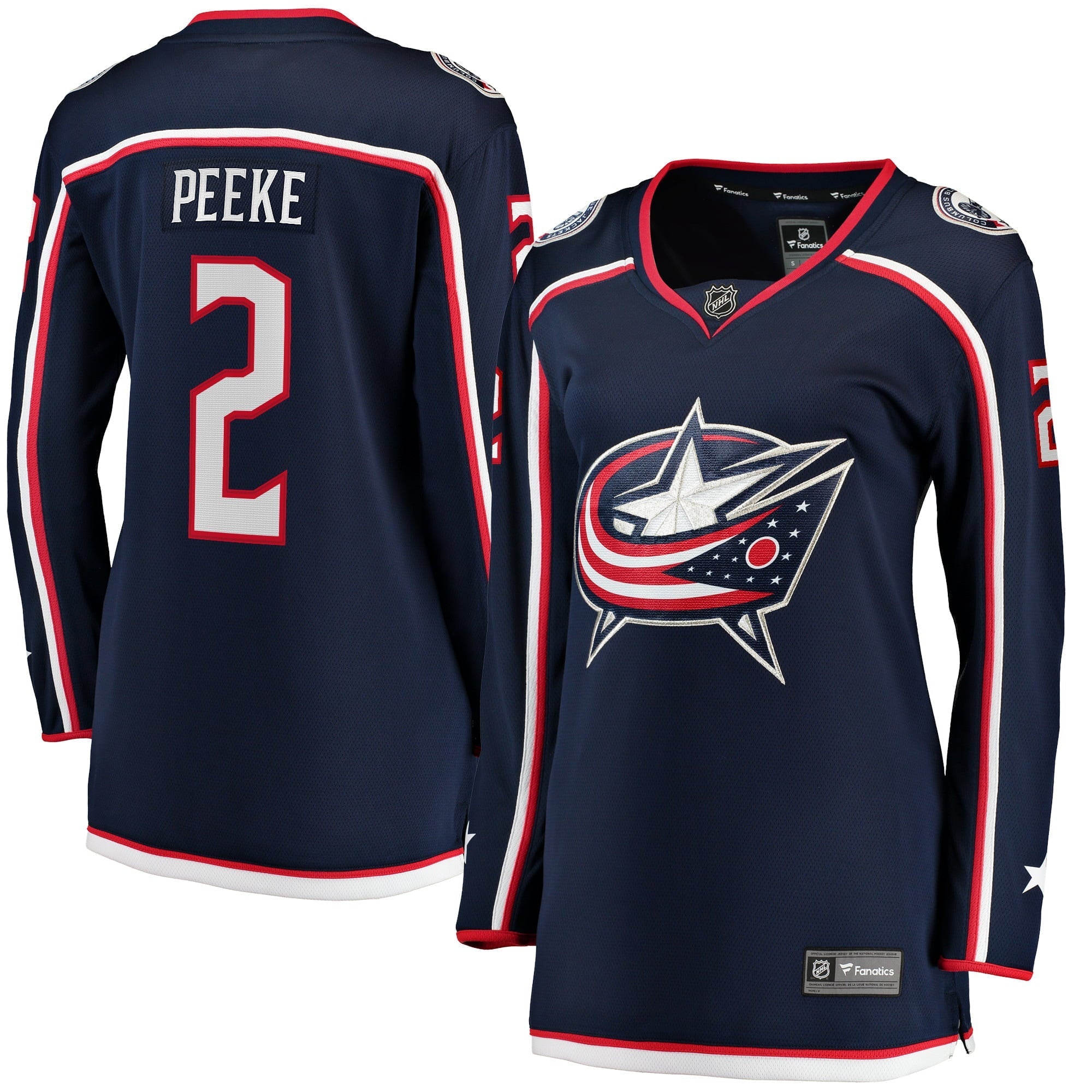 Women's Fanatics Branded Andrew Peeke Navy Columbus Blue Jackets Home Breakaway Player Jersey