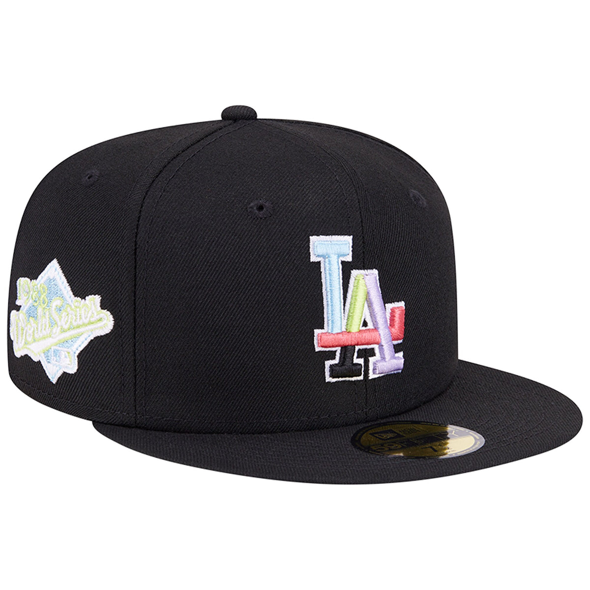 Los Angeles Dodgers New Era Multi-Color Pack 59FIFTY Fitted Hat - Black
