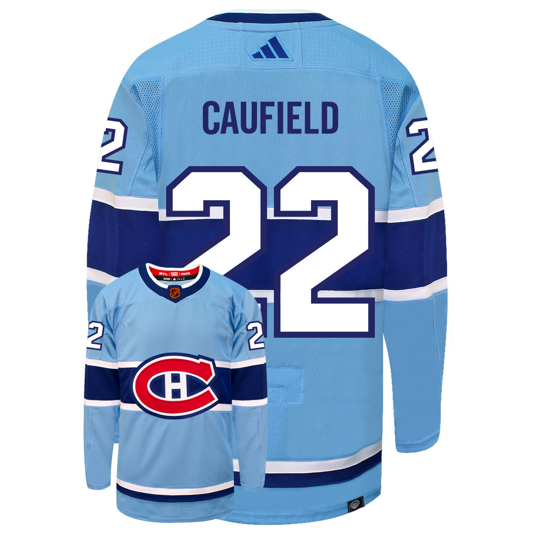 Cole Caufield Montreal Canadiens Adidas 2022 Primegreen Reverse Retro Authentic NHL Hockey Jersey