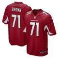 Men s Nike Andrew Brown Cardinal Arizona Cardinals Game Player Jersey