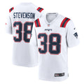 Youth New England Patriots Rhamondre Stevenson Game Jersey   White