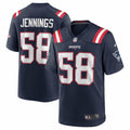 Men s Nike Anfernee Jennings Navy New England Patriots Team Game Jersey