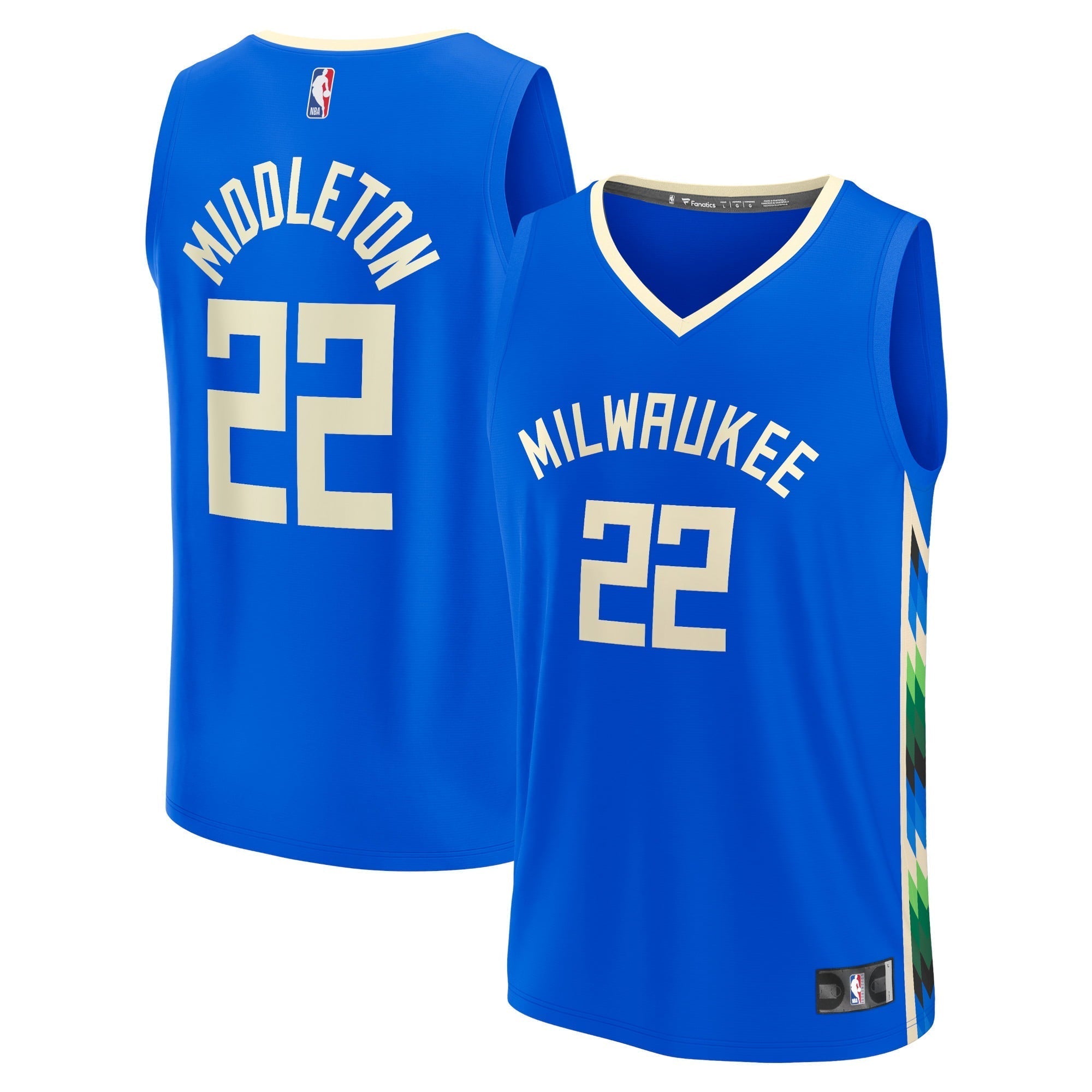 Men's Fanatics Branded Khris Middleton Royal Milwaukee Bucks 2022/23 Fastbreak Jersey - City Edition