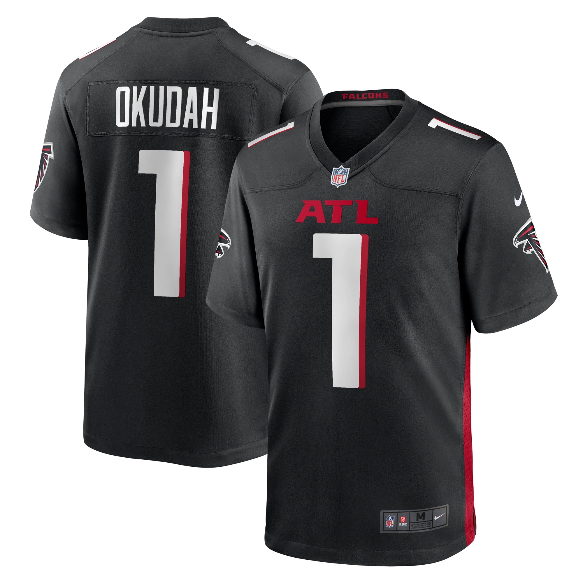 Jeff Okudah Atlanta Falcons Nike Game Player Jersey   Black