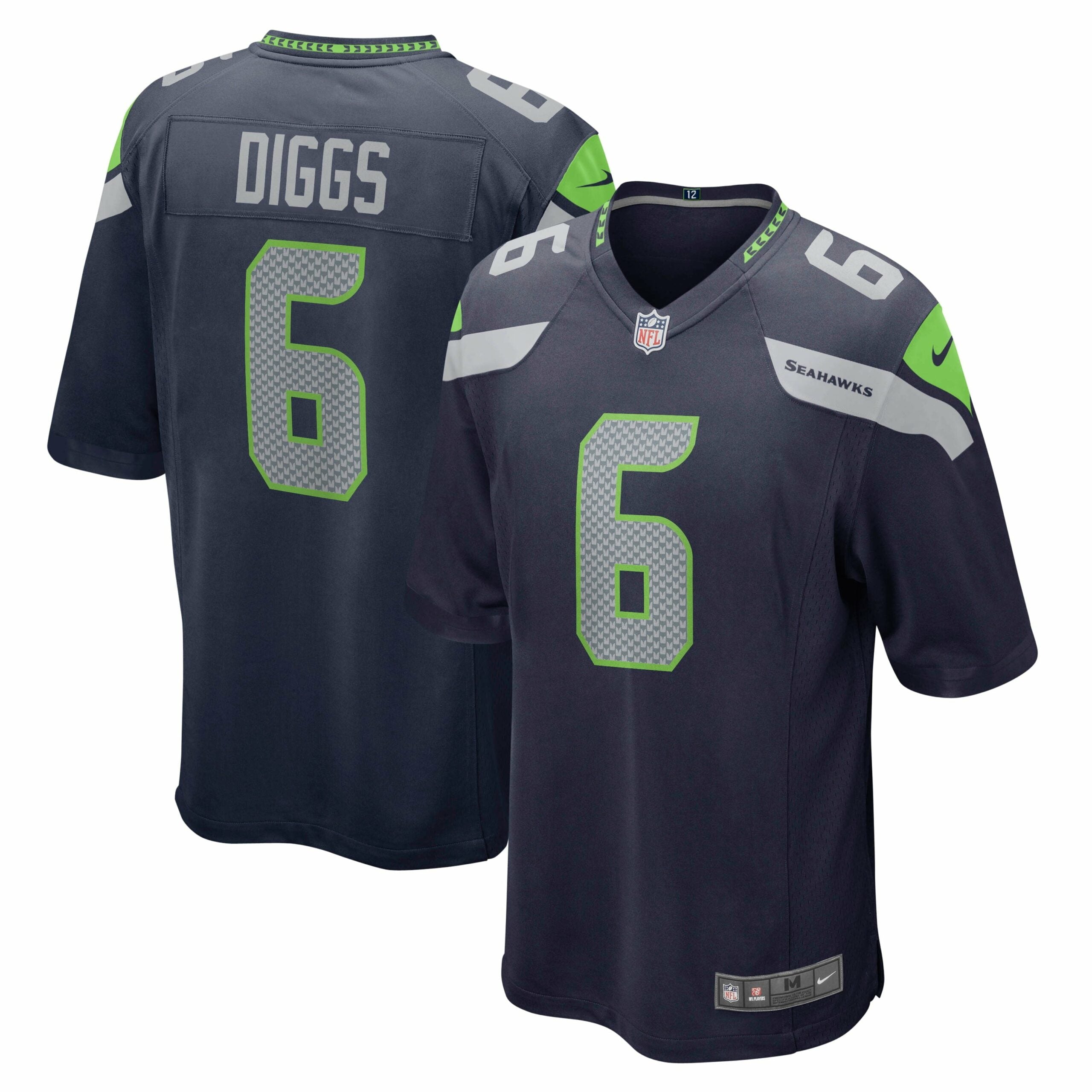 Men s Nike Quandre Diggs College Navy Seattle Seahawks Game Jersey